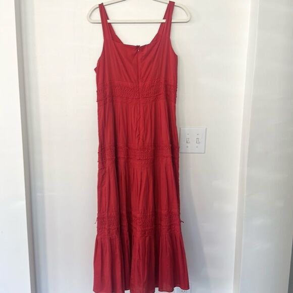 Coldwater Creek Red Maxi Dress 16 - Picture 5 of 9